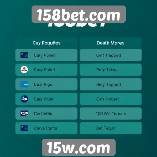 Comparação de métodos de pagamento disponíveis no 158bet